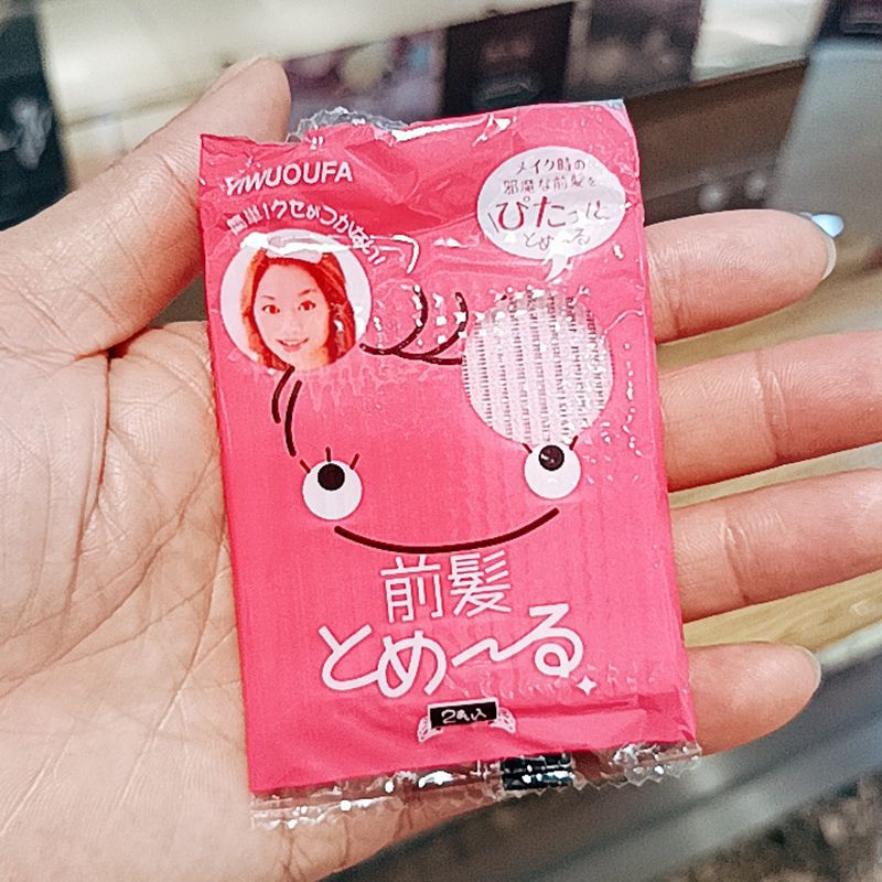 Picture of Kemei Bangs Stickers Magic Posts Bangs Fixed Hair Stickers Bangs Stickers Accessories Hair Accessories Pink Black Colorful
