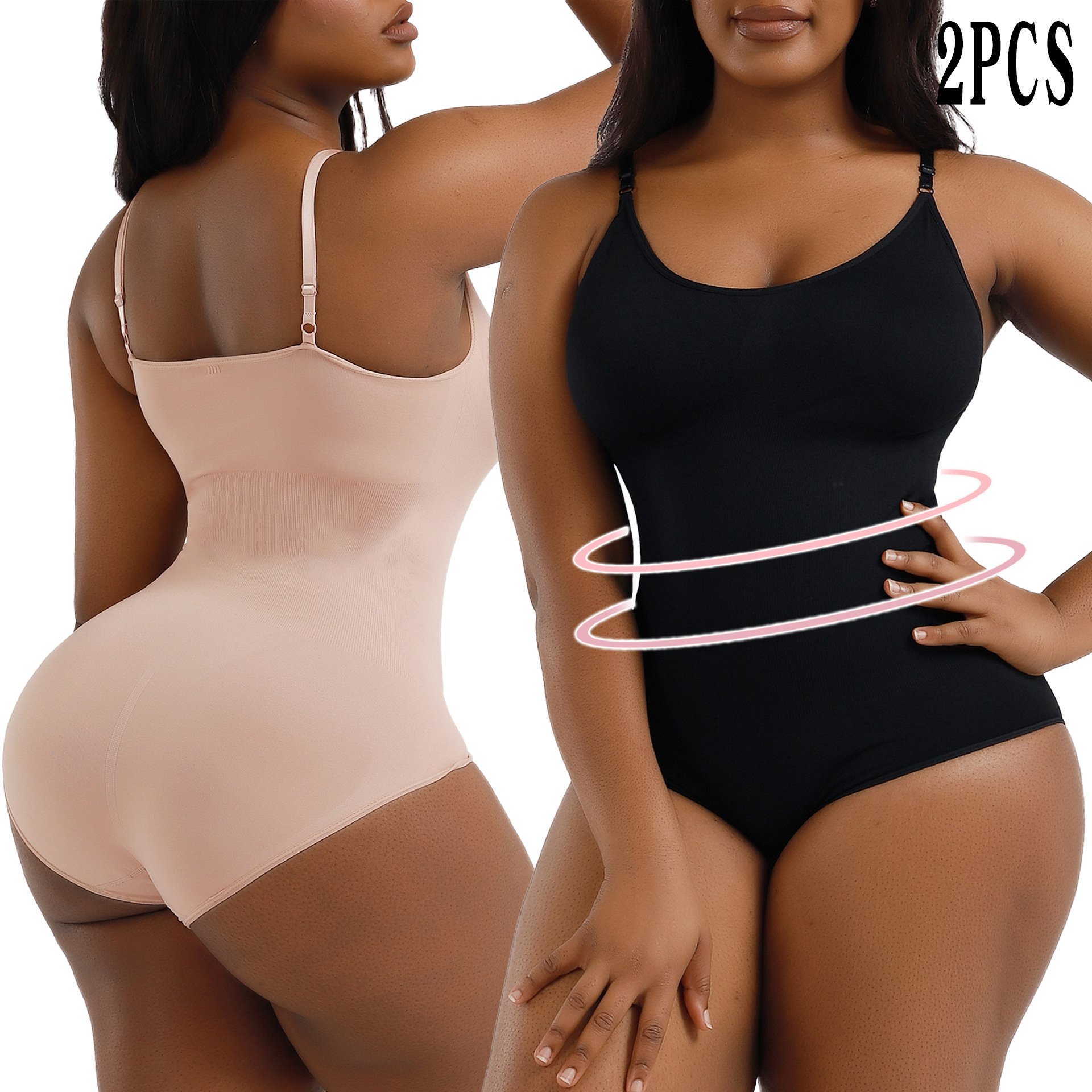 Picture of European and American plus size Postpartum Hip Lifting Seamless Body Shaping Clothes Women's Full Body Sling Abdomen Tinting Body Underwear