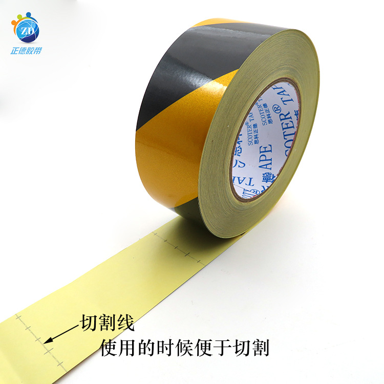 Zhengde manufacturers supply reflective stickers Black Yellow Red white body color reflective film tape reflective strip reflective stickers wholesale