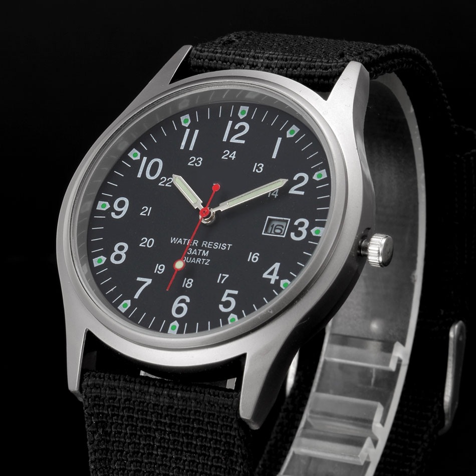 Foreign trade new military watch men's woven nylon quartz watch with calendar men's special offer sports watch one-piece delivery