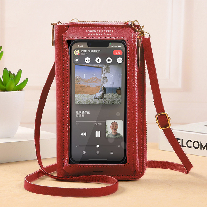 Picture of 2023 Touch Screen Phone Bag for Women, Crossbody Bag, Anti-Theft, Multi-Functional, Transparent, Fashionable Small Bag, Wallet, Phone Pouch, Anti-Drop