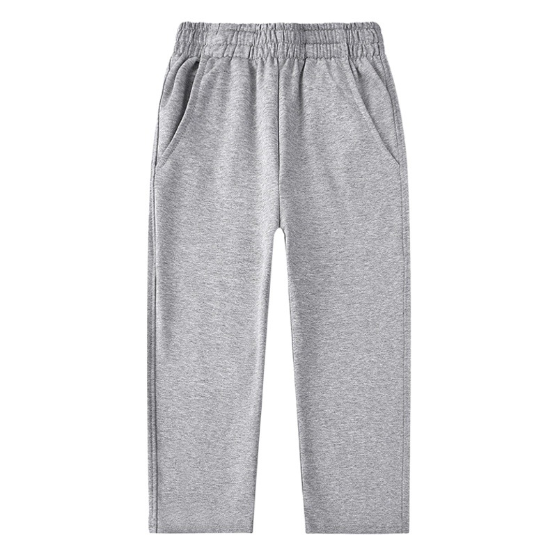 Navy blue children's pants primary and secondary school pants garden pants gray sports pants spring and autumn children's dark gray trousers one-piece delivery
