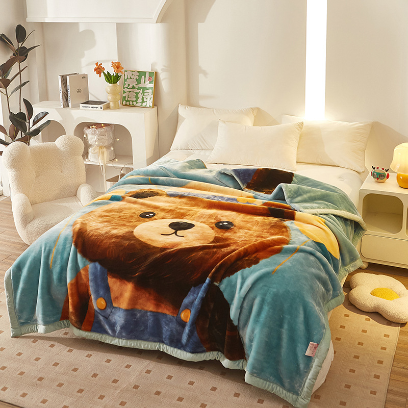 Picture of Raschel Blanket Double Thickened Blanket Super Soft Fleece Blanket Cover Blanket Wedding Red Blanket Warm Blanket Gift Wholesale
