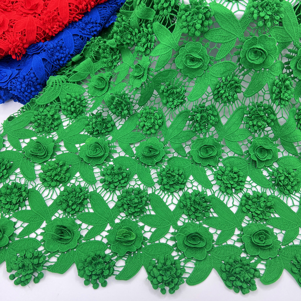 Water soluble milk silk embroidery lace fabric milk silk heavy industry three-dimensional embroidery water soluble clothing dress embroidery fabric