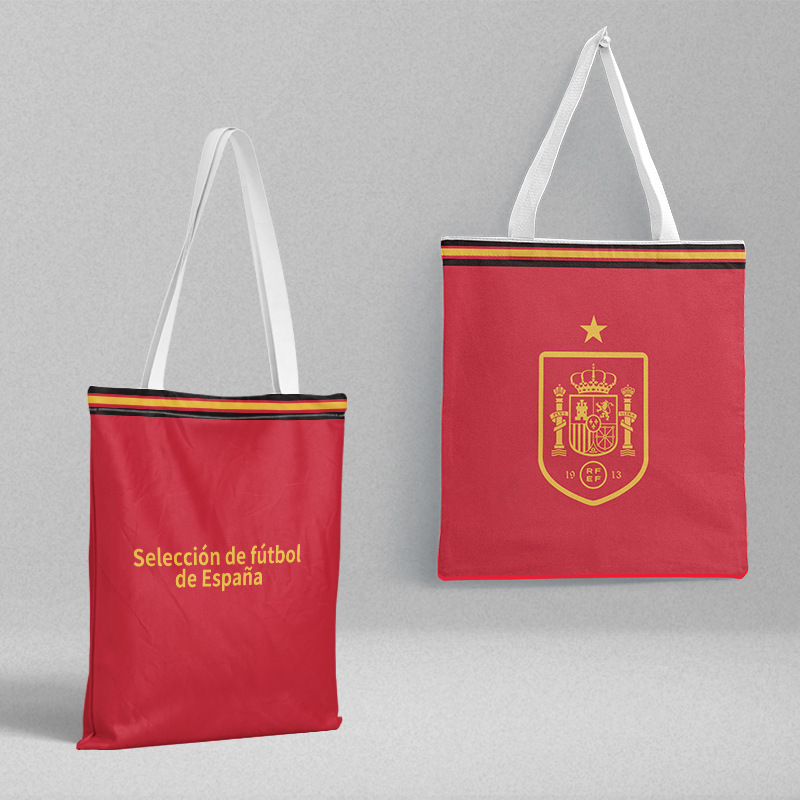 Spanish team canvas bag 36x 39cm World Cup football national team surrounding handbag shopping tutorial bag