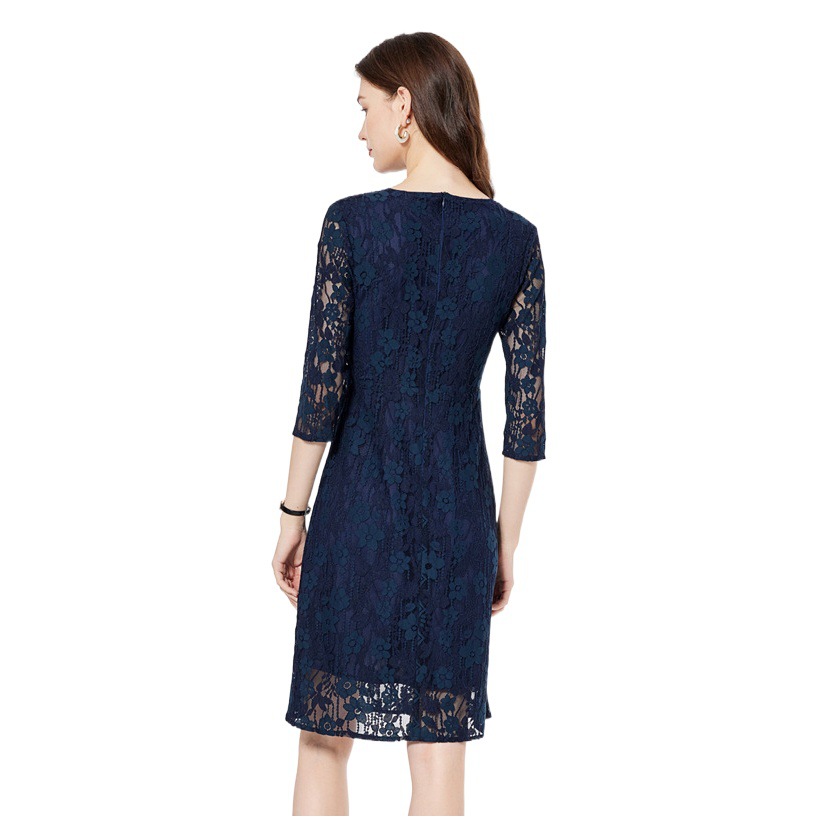 TAOYIZHUAI brand bottoming outerwear dress plus size French simple slim slimming lace dress