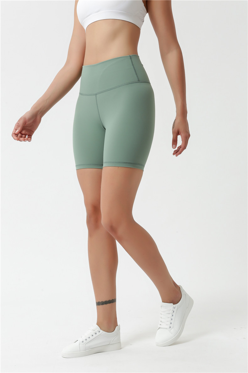 Picture of A generation of new sports yoga shorts women's double-sided sanding nude running shorts high waist hip shorts