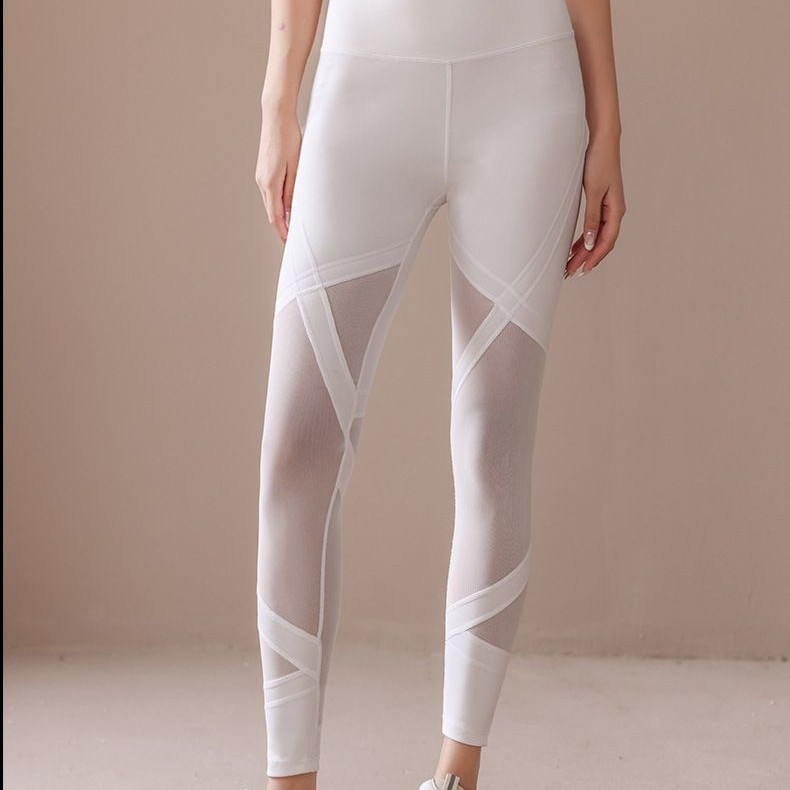 Summer Quick-drying Mesh Thin Yoga Pants High Waist Hip-lifting Fitness Pants Pilates Sports Training Running Women's Outer Wear