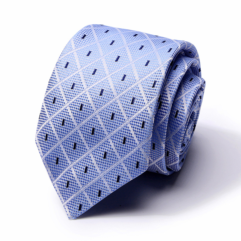 Picture of Tie spot tie polyester silk tie manufacturer 8cm business men's formal wear wedding studio tie