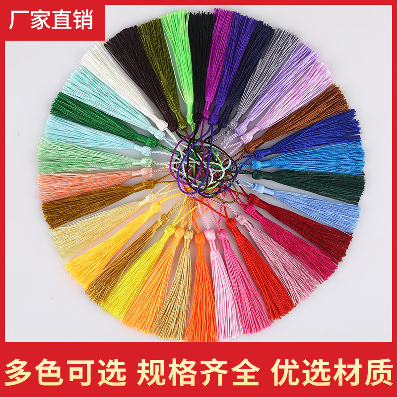 Picture of 90 silk new vertical tassel red envelope candy box bookmark tassel factory direct small tassel hanging spike