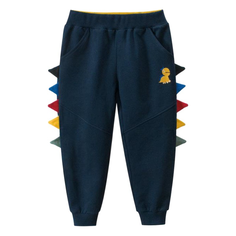 Korean version of children's clothing autumn new 2024 children's pants wholesale dinosaur cartoon boys sports pants a consignment