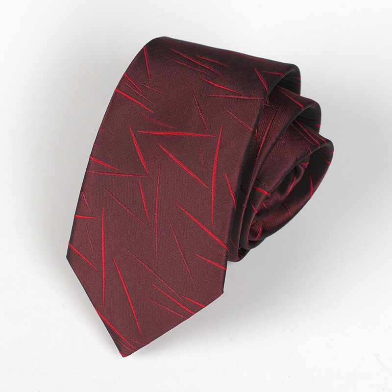 Picture of Tie 6cm Men's Striped Formal Business Professional Black Tie Team Wedding Red Tie Manufacturer Wholesale