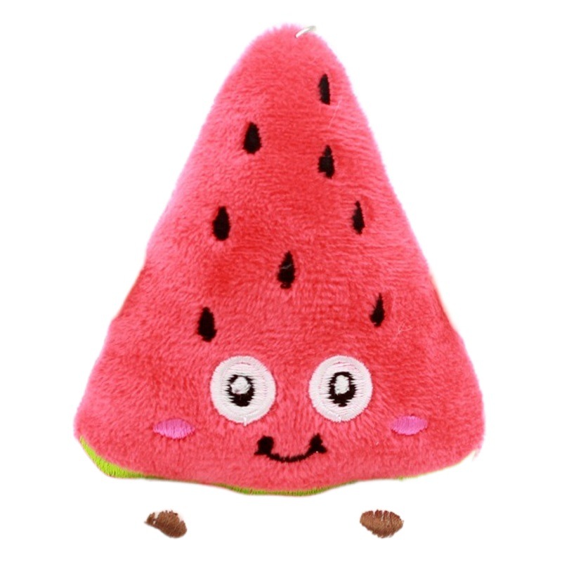 Cute Cartoon Fruit Doll Charms Carrot Strawberry Keychain Pendant Bag Pendant Watermelon Plush Pendant