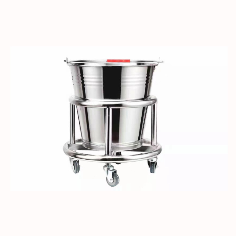 Thickened stainless steel kick bucket hospital trash can Operating Room mobile bucket rack movable wheeled dirt bucket