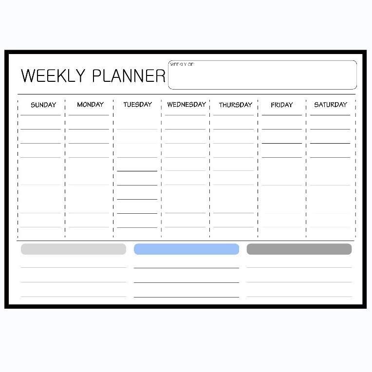 Magnetic Weekly Schedule Calendar Sticker Mobile Creative Refrigerator Sticker Pet Magnetic Dry Eraser Soft Whiteboard Cross Border