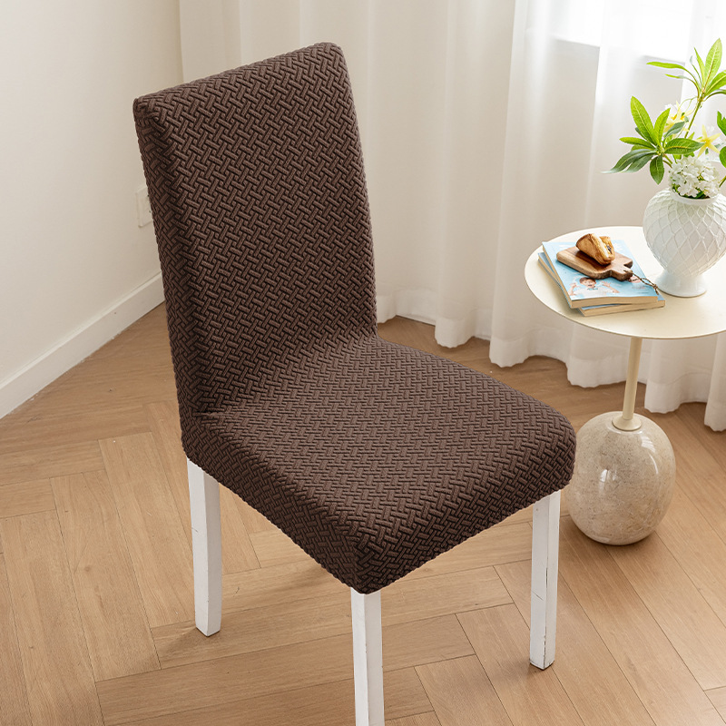 Picture of Cross-border jacquard fleece thickened conjoined elastic hotel restaurant chair cover anti-fouling stool cover chair cover