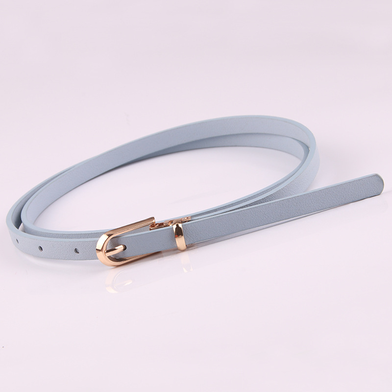 Picture of New Multicolor Decorative dress with Sweater Thin Belt Women's All-match Pin Buckle PU Small Belt Korean Style Trouser Belt