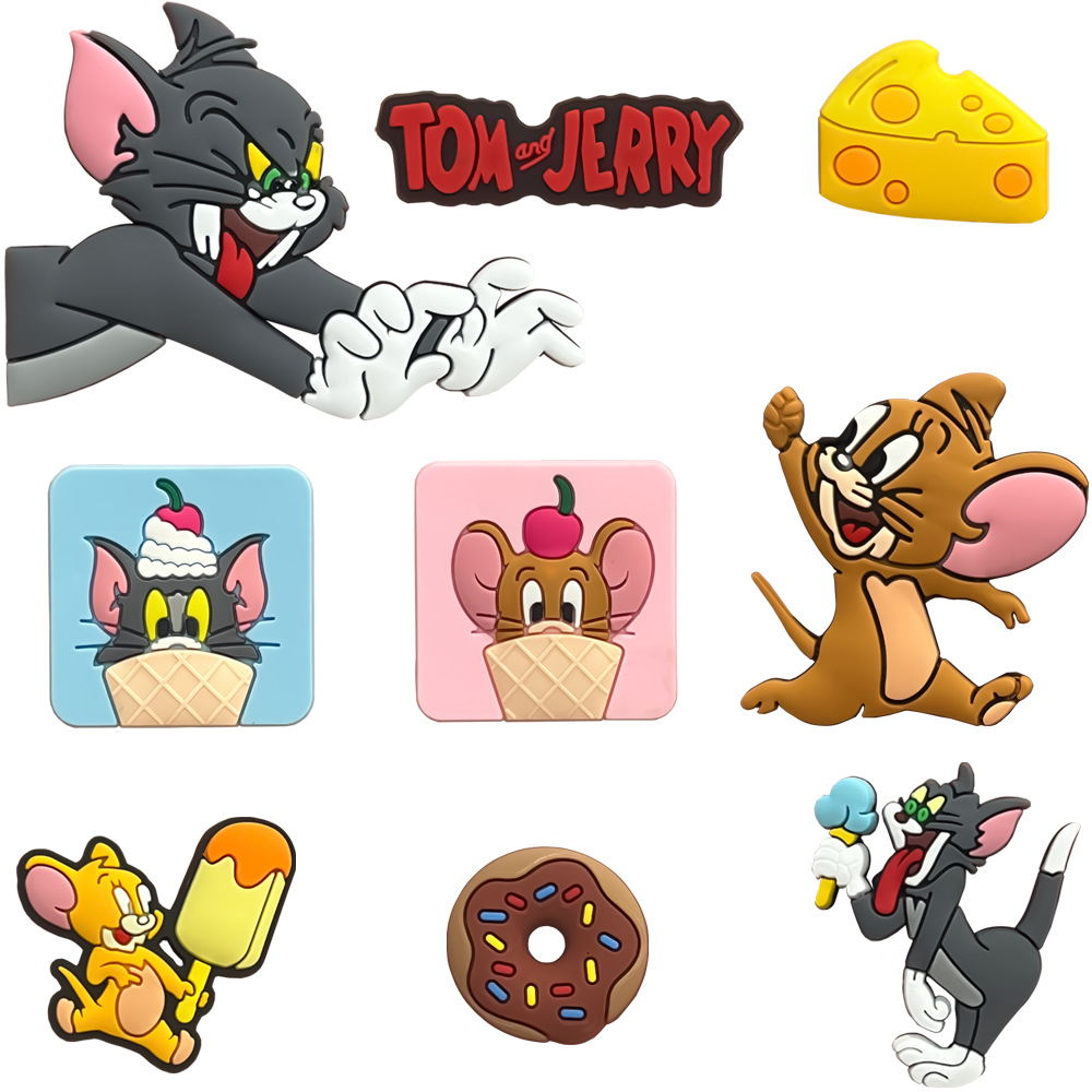 suit large cartoon cat and mouse hole shoes shoes flower accessories hole shoes diy accessories