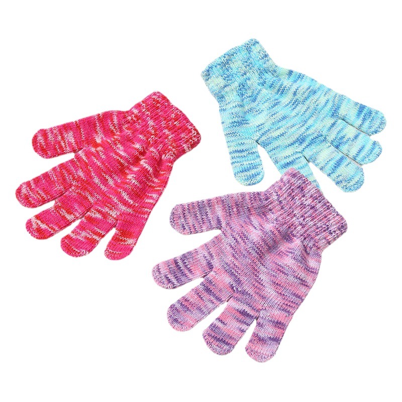 Autumn and winter children's gloves thickened cute camouflage warm gloves knitted gloves windproof cold finger gloves wholesale