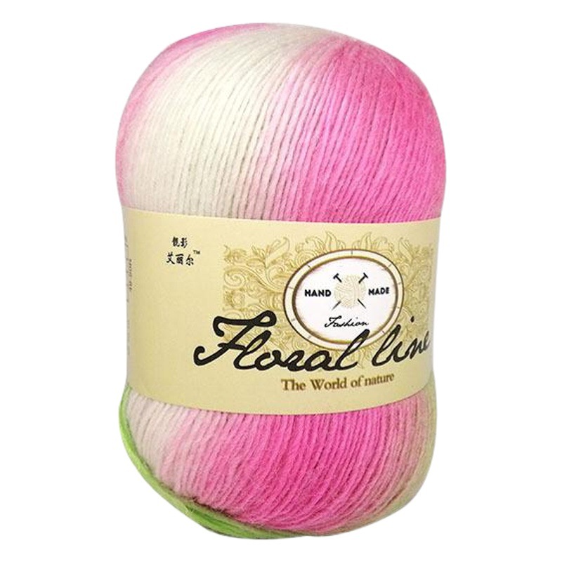 Single-strand dyed yarn gradient wool hand-woven shawl scarf hat wool rainbow wool wholesale