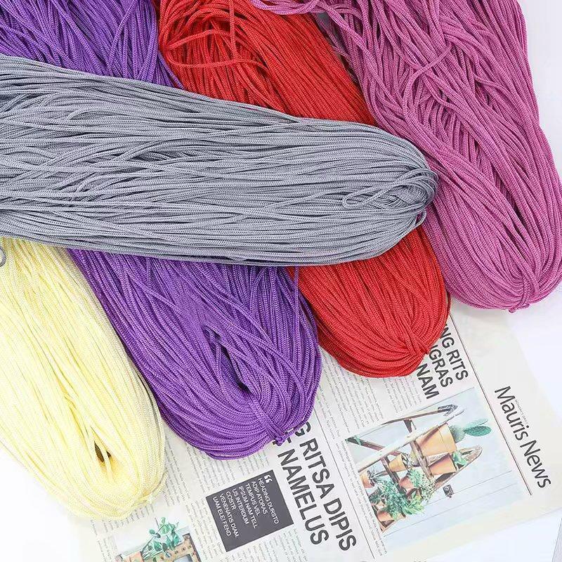 Picture of Light body thread ice silk thread hook hat hook thick hollow thread bright silk thread hand-woven off-shelf sun hat thick wool