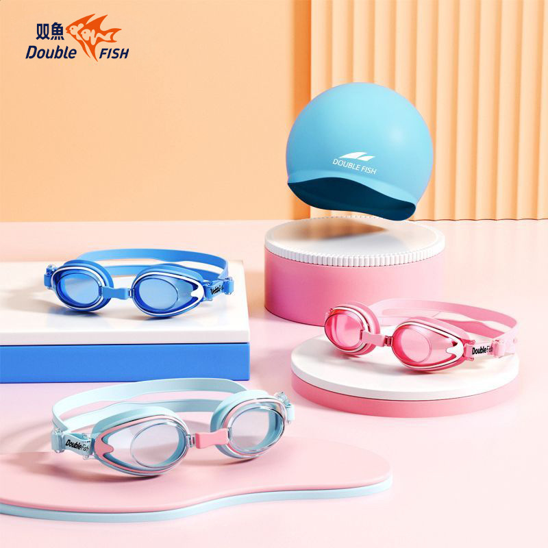 Pisces children's swimming goggles boys and girls universal flat light small frame waterproof anti-fog HD professional learning swimming equipment