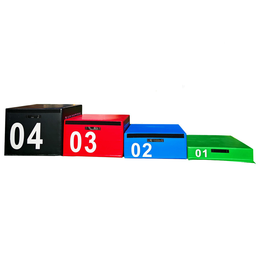 Picture of Four-in-one jump box soft progressive jump box combination children's physical fitness training equipment stepped four-stage jump box