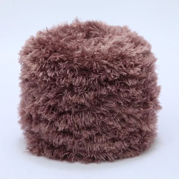 Picture of Crystal Coral Velvet Thick Thread Imitation Fur Scarf Hat Baby Baby Thread Hand-Knitted Wool Ball