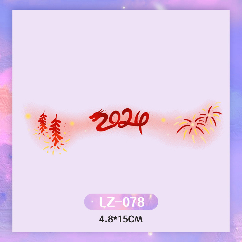 Picture of New Year's Day girl cute face makeup New year new year Creative face stickers love blush cute makeup stickers tattoo stickers
