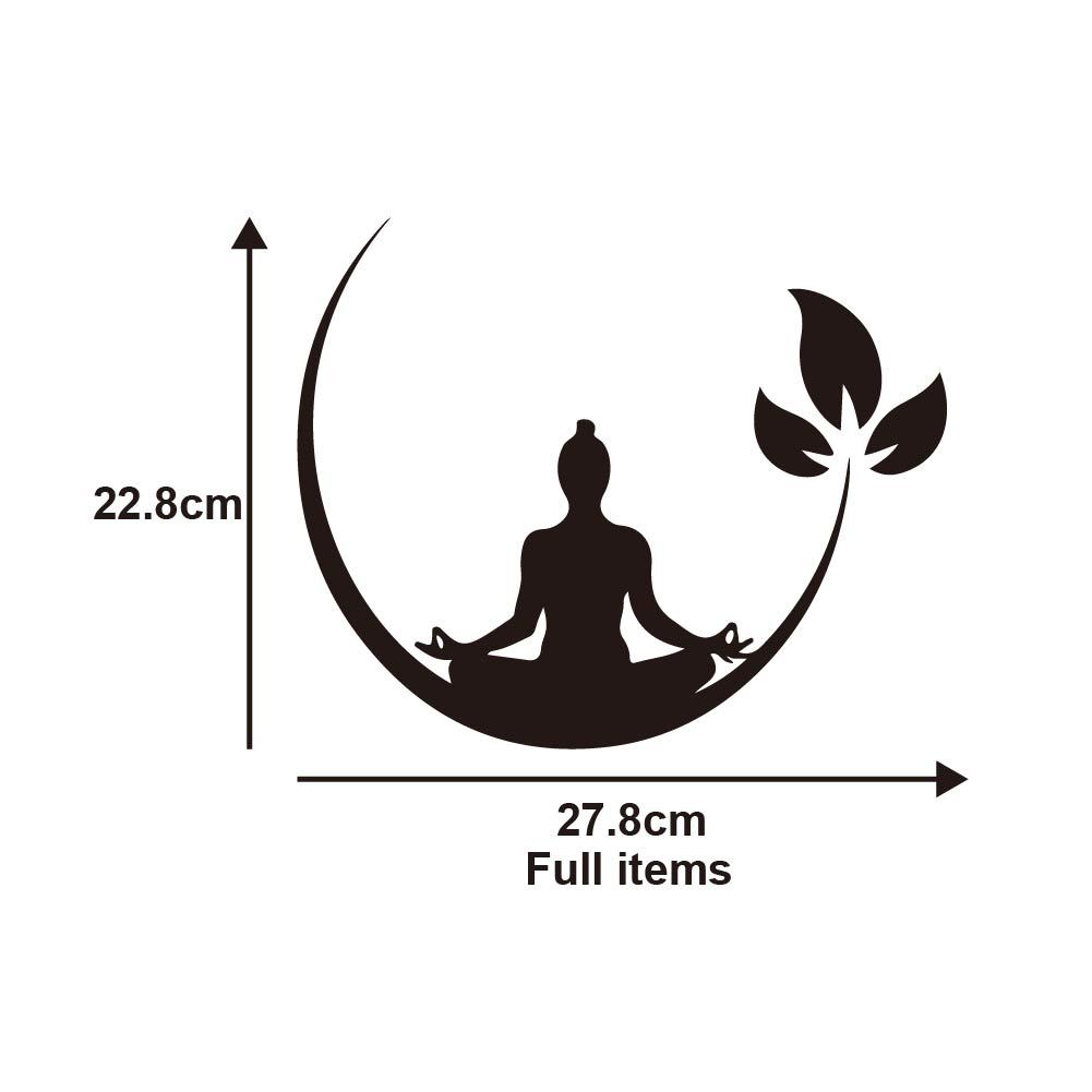 Picture of Yoga Lotus Generation Carved Removable Personalized Fashion Creative Wall Sticker Living Room Sofa Background Js353P