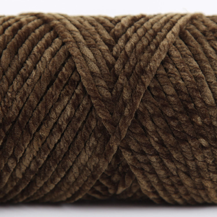 Picture of 3 Strands of Chenille Velvet Yarn for Crocheting Shoes, Thick Yarn for Autumn and Winter DIY Handmade Knitting, Scarf Yarn, Pure Handmade Knitting