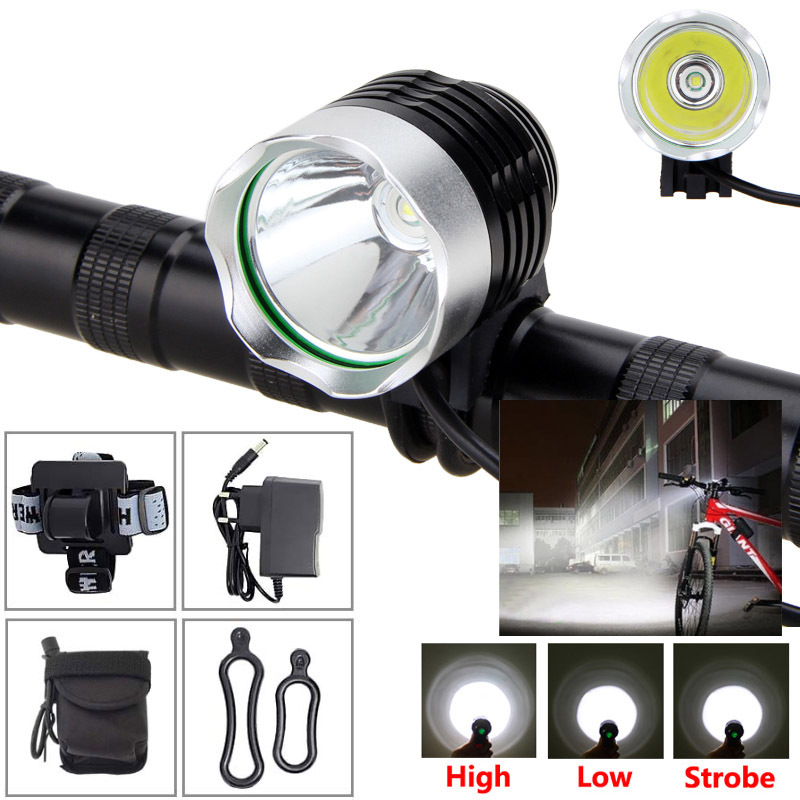 Cross-border Hot Sale T6 Bicycle Light Headlight USB Interface Night Ride L2 Strong Light Headlight Bicycle Accessories Cycling Light