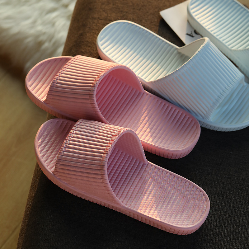 Picture of Slippers Women's Summer Household Indoor Thick Bottom Couple Men's Home Slip-on Bath Non-slip Bathroom Soft Bottom Home Slippers