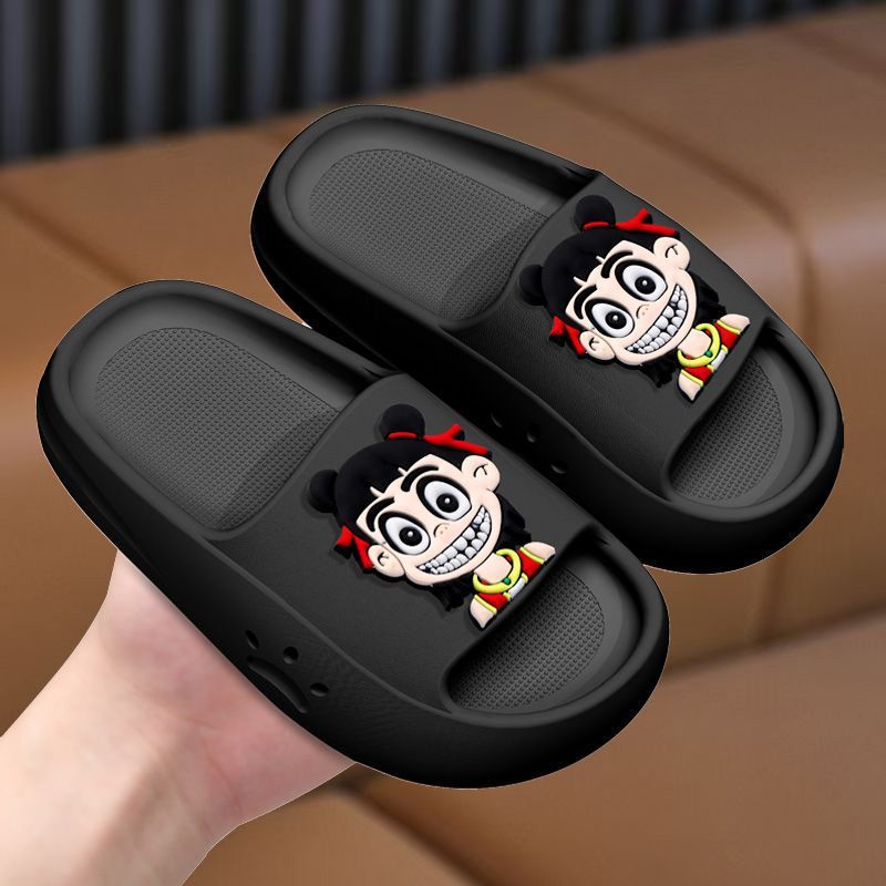 Nezha children's slippers EVA boys and girls summer cartoon bath home bathroom non-slip outdoor baby sandals