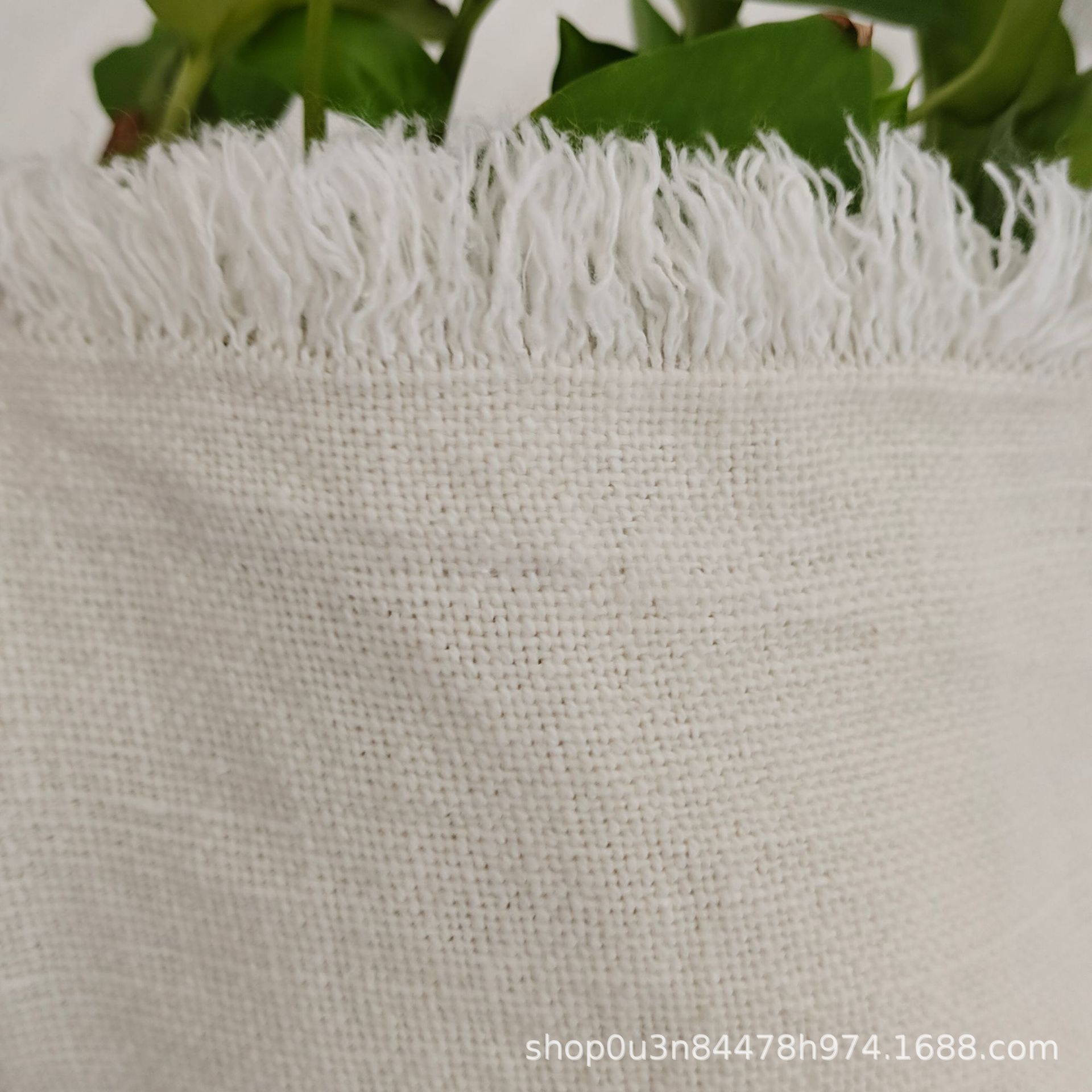 Picture of Pure Linen Heavy 500GSM Sofa Fabric This White Heavy Enzyme Washed Fabric Linen Roving Fabric