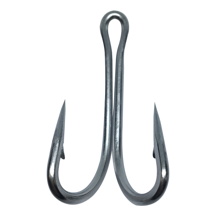 Picture of 7897 Stainless Steel Thunderfrog Hook Stainless Steel Double Hook Stainless Steel Luya Iron Sheet Hook 45 Degree Double Hook Reeva Hook Double Hook