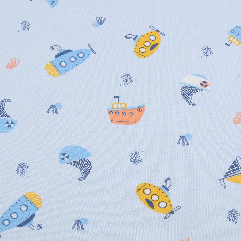 Picture of Baby Fabric 40S Cotton Printed Cotton Wool Knitted Double-sided Fabric Fabric Home Clothes Baby Clothes Fabric