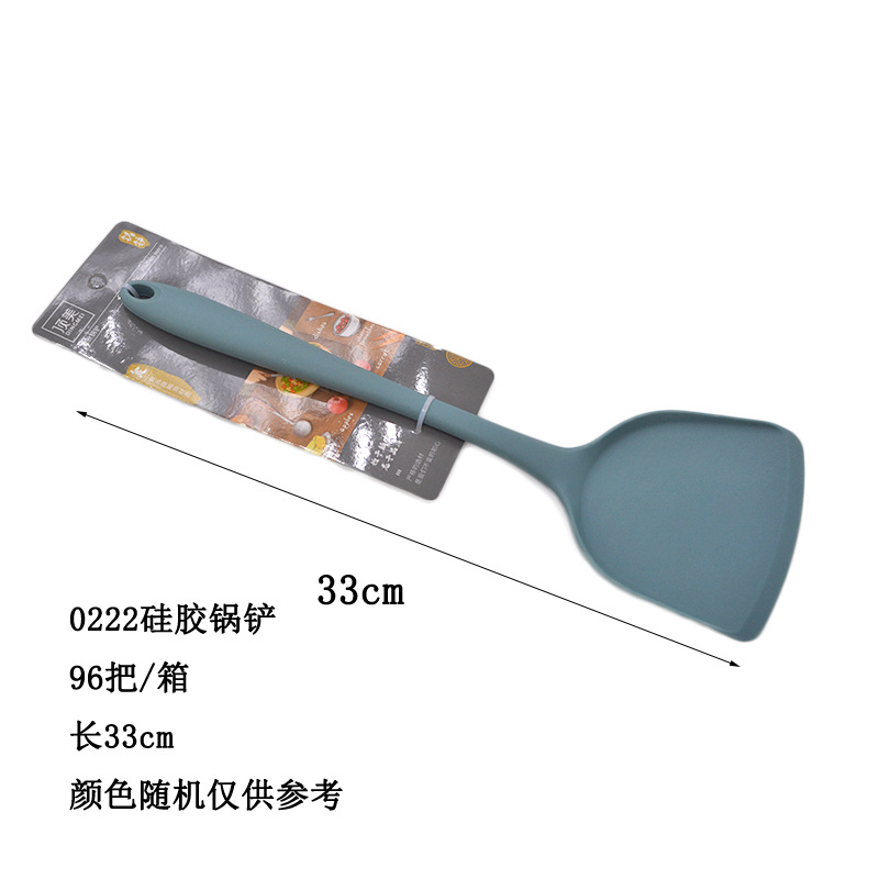 Picture of Stir-frying spatula long handle wooden rice spatula stainless steel thickened frying spatula household kitchen utensils wholesale