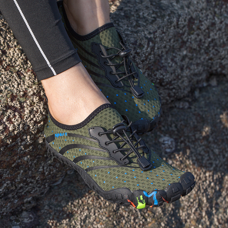 Tracing Shoes Five-Finger Swimming Shoes Wading Shoes for Men and Women Diving Snorkeling Beach Socks Non-Slip Quick-Dry Soft Bottom Treadmill Shoes