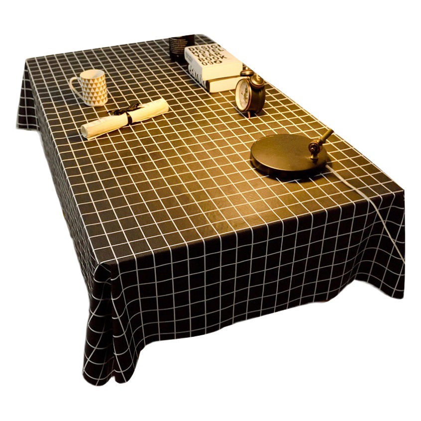 Tablecloth Fabric Waterproof and Oil-Proof No-Wash Scandinavian Ins Popular Tablecloth Coffee Table Cloth Pvc Plastic Student Desk Mat