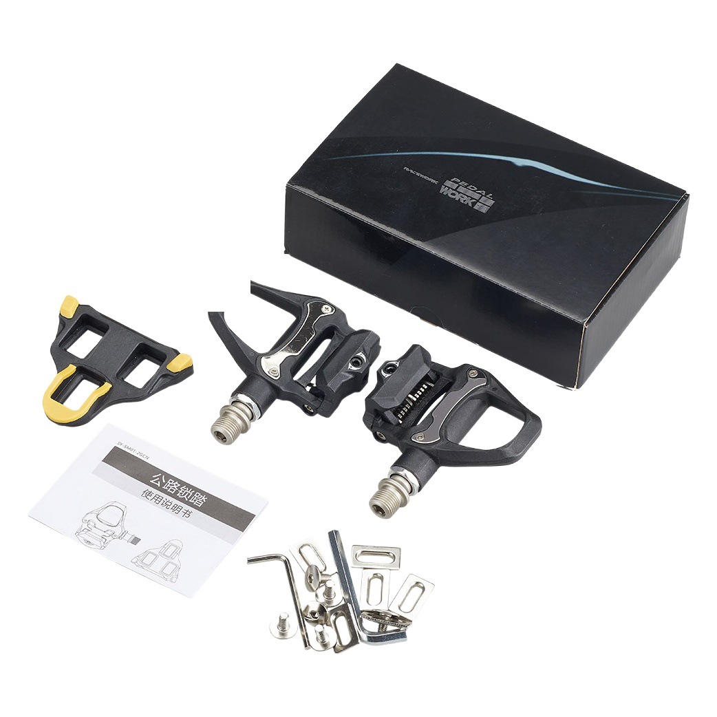 Road bike pedal PD-R550 ultralight locking pedal SPD-SL aluminum alloy bearing with lock piece Black