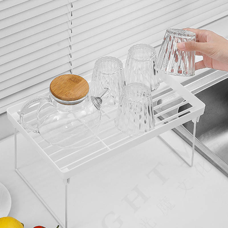 Picture of Kitchen Foldableing Storage Rack Simple Home Storage Rack Water Filter Basket Desktop Living Room Sundry Rack Kitchen Storage Box