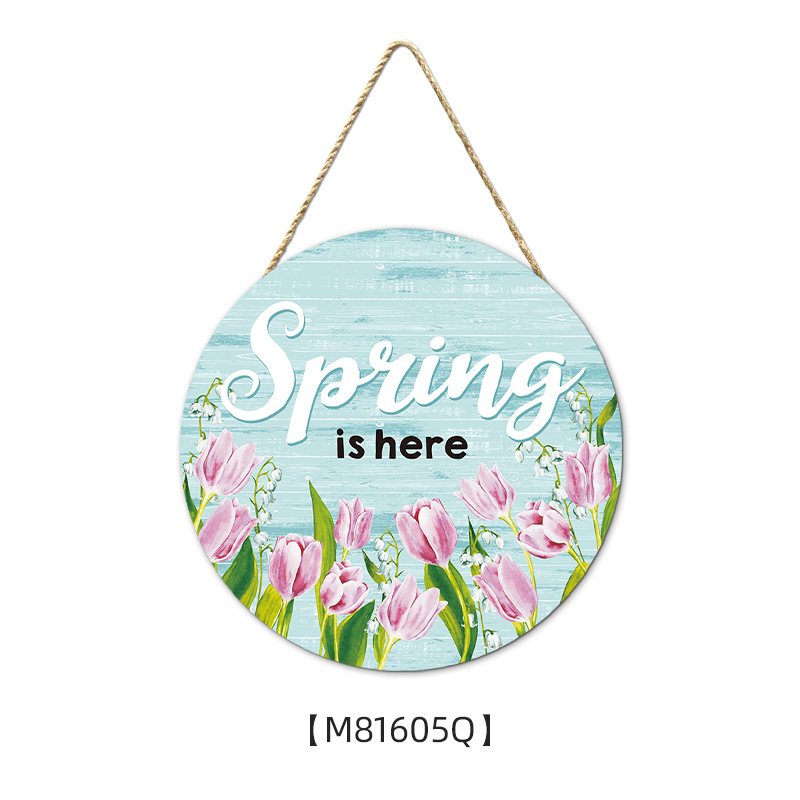 Picture of Amazon Hello spring farmhouse collection wooden ornaments wall decoration American country Spring door plate pendant