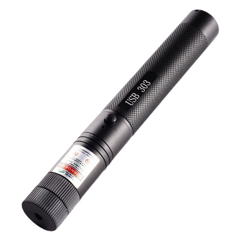 usb303 Green Flashlight Sand Table Pen Rechargeable Strong Light Range Gypsophila Flashlight Infrared Pointer Laser Lamp