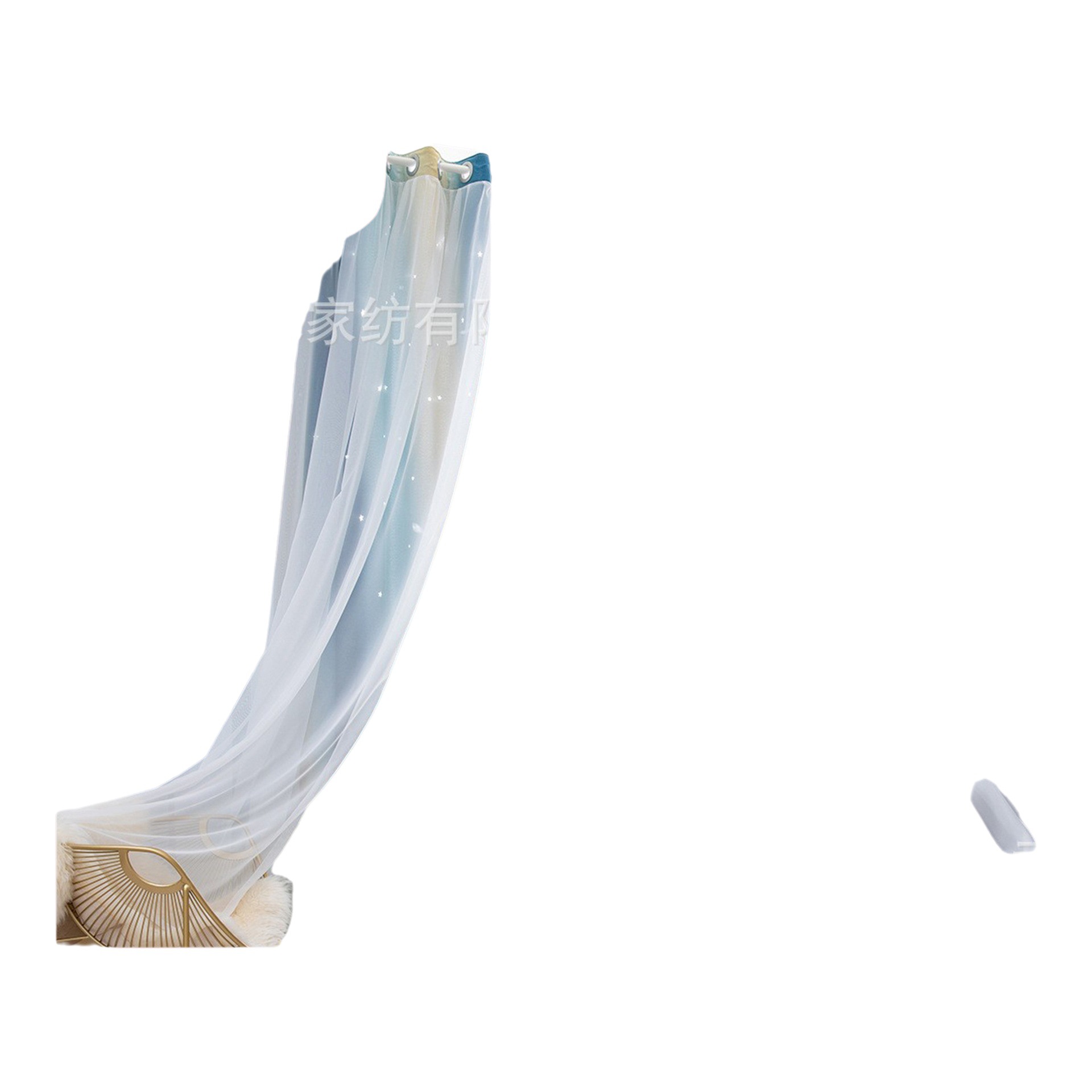 Cross-Border finished curtain gradient hollow stars shading finished curtain fabric curtain yarn living room bedroom manufacturers spot