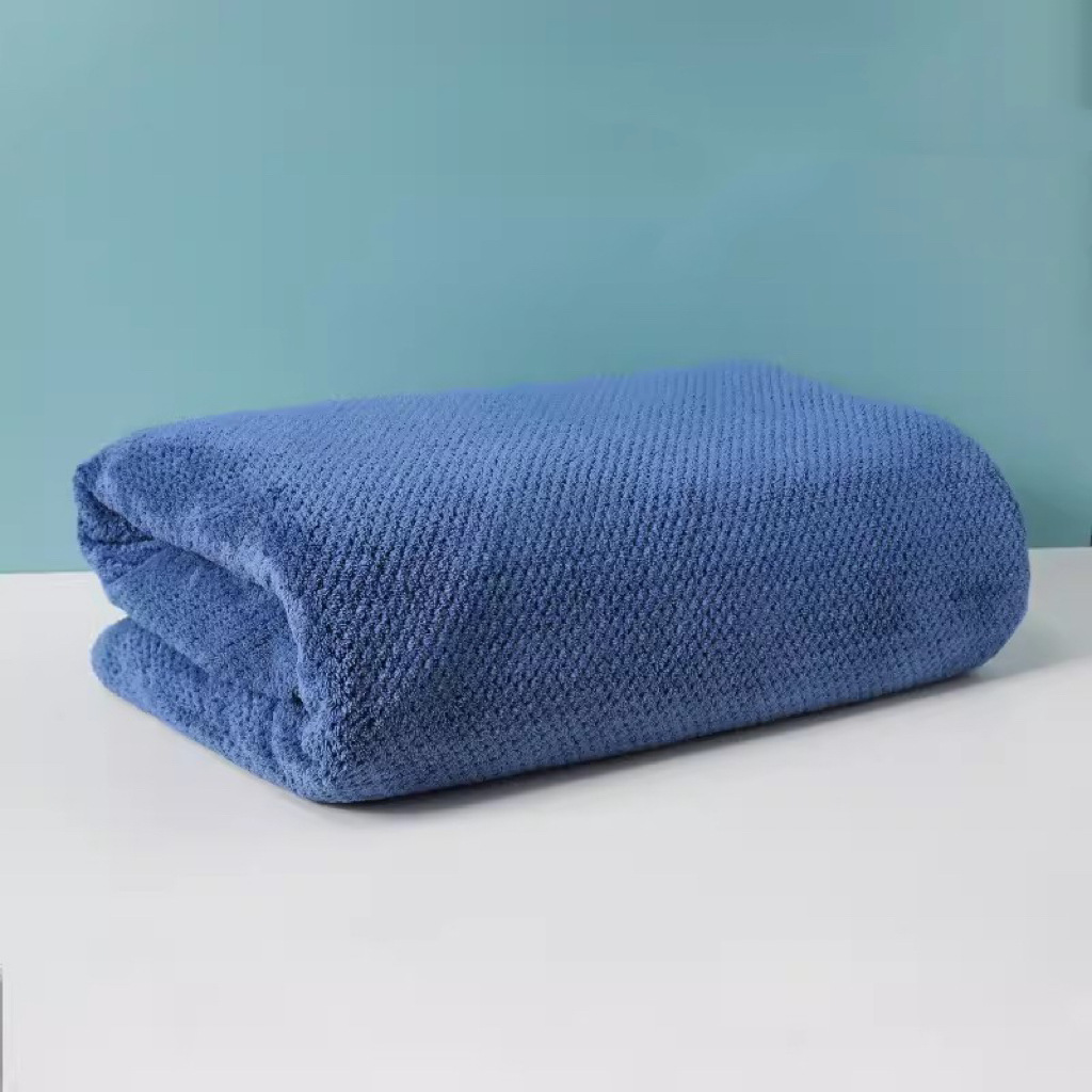 Picture of Coral Fleece Bath Towel Pineapple Big Bath Towel Thickened Shake Tone Same Style Beach Towel Absorbent Household Adult Bath Towel