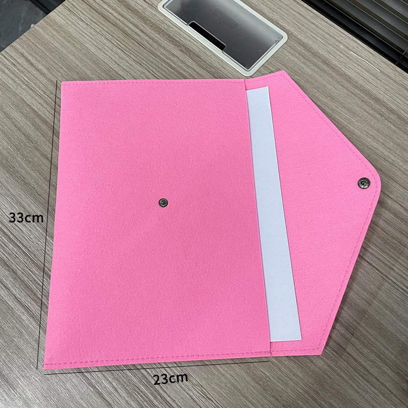 Picture of Cross-border wholesale A4 creative felt file bag portable file bag solid color felt products file bag customization
