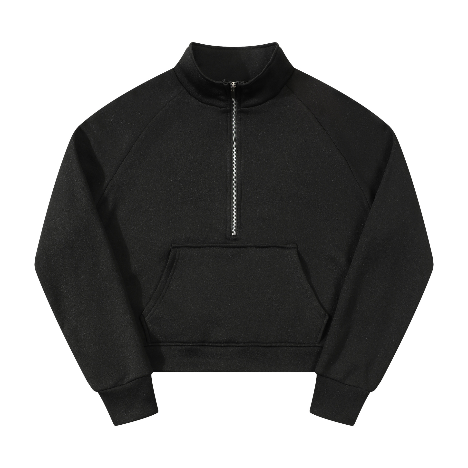 Picture of Foreign Trade European and American Raglan Sleeve Sweater Women's Autumn and Winter Fleece Loose Jacket Semi-Zipper Shirt with Vertical Collar Foreign Trade Long Sleeve Sweater