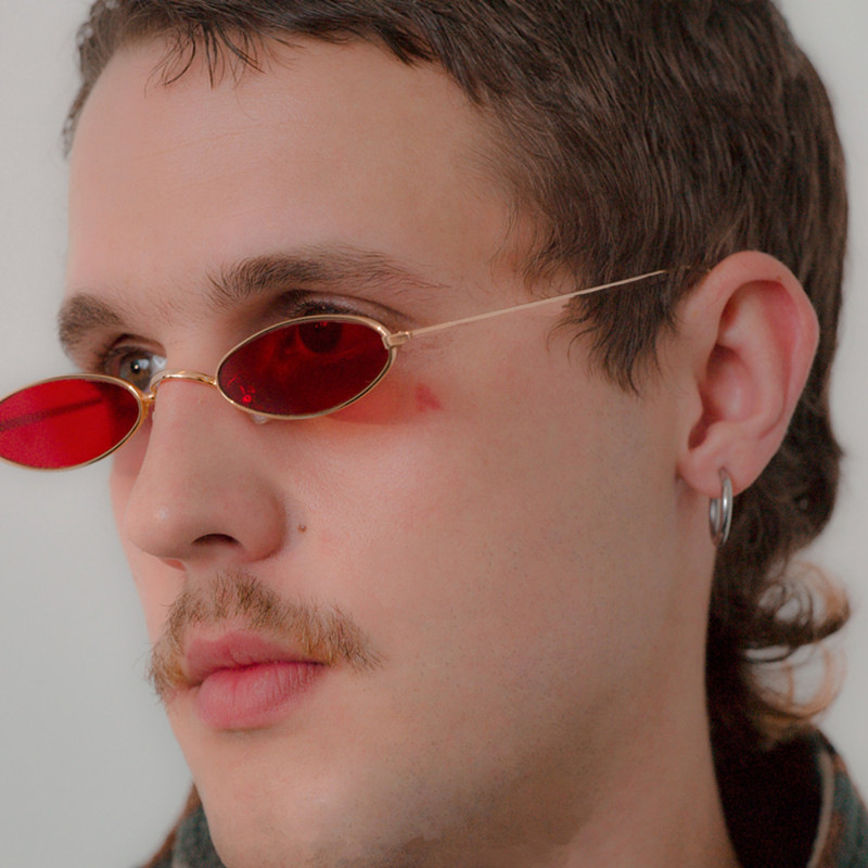 Trendy European and American metal small frame cross-border retro oval frame sunglasses fashion ocean foreign trade sunglasses