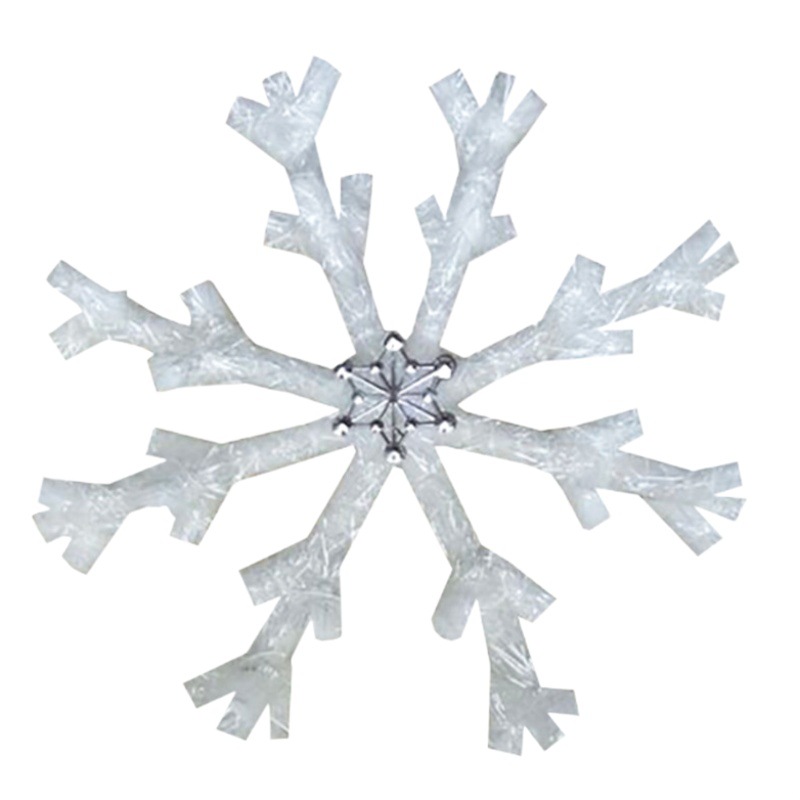 Bubble Snowflake Decoration Artificial Snowflake Three-dimensional Snowflake Hanging Ornaments Christmas Tree Scene Arrangement Decoration Supplies Snowflake